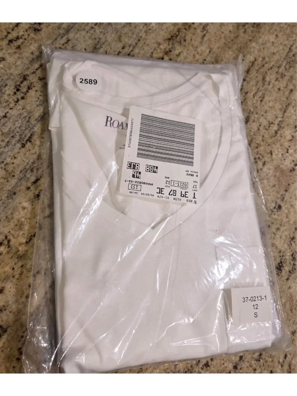 New! Roaman's V-Neck Pocket Women 12 S White Raglan Sleeveless T-Shirt